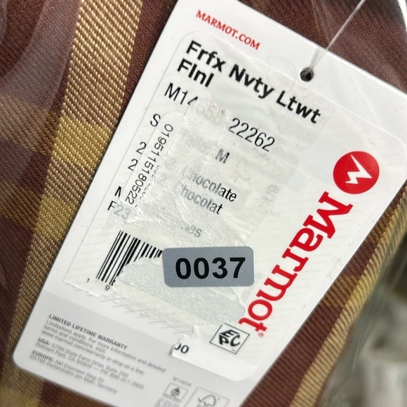 NWT Marmot Men's Fairfax Novelty Light Weight Flannel Chocolate Medium - Picture 13 of 13